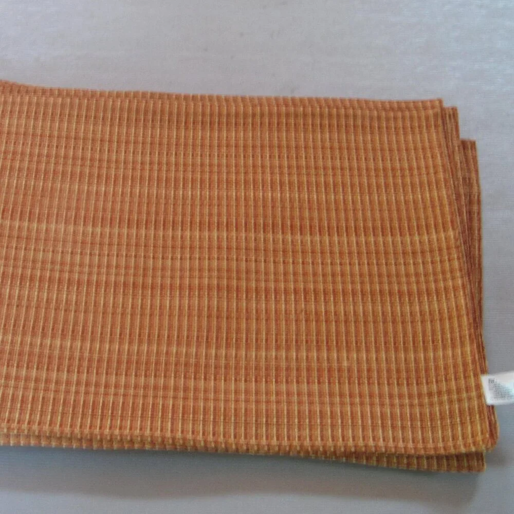 PIER 1 IMPORTS SET OF 4 MINI HARVEST CHECK COTTON WOVEN FABRIC LINED PLACE MATS